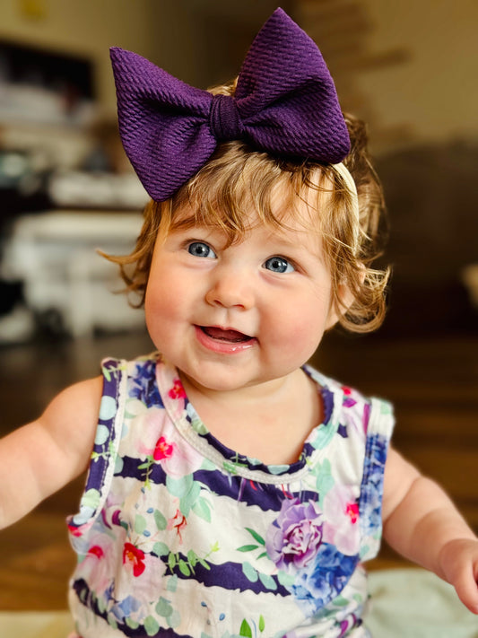 Solid Bow | Grape Jelly