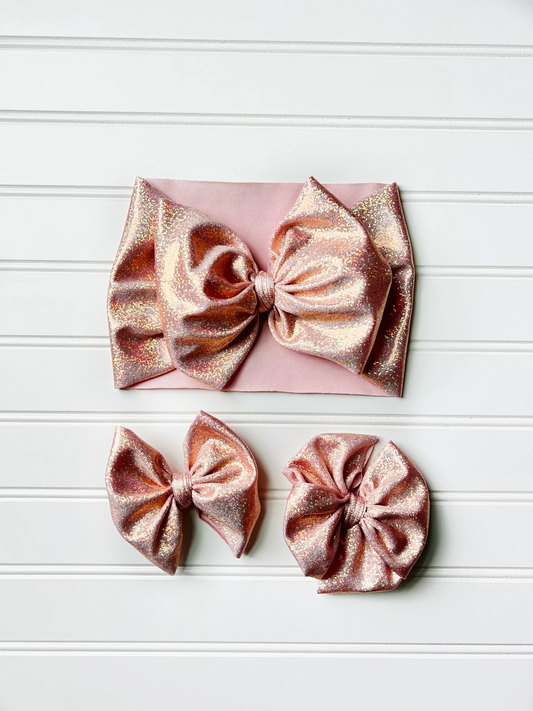 Shimmer Bow | Champagne Bubbles