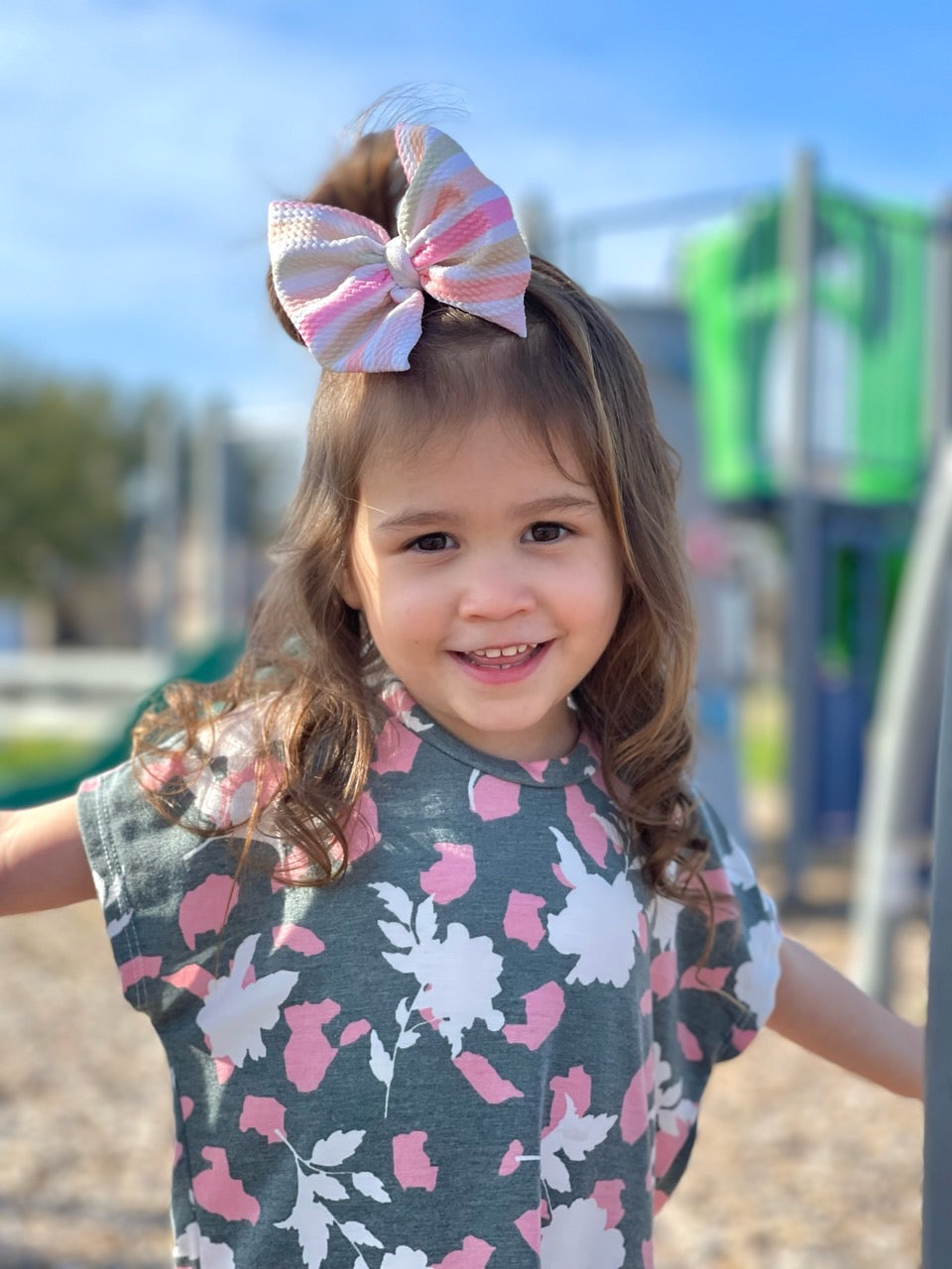 Stripe Bow | Froyo Drizzle