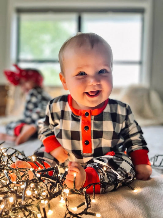 Long Sleeve 2 Piece Lounge Set | Buffalo Plaid