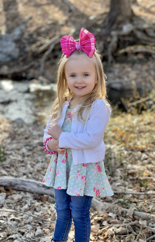 Plaid Bow | Peppermint Plaidy