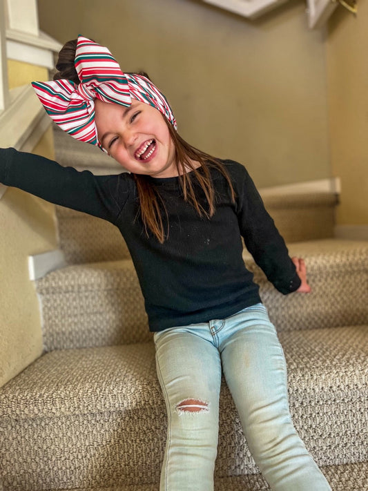 Stripe Bow | Pepperminty