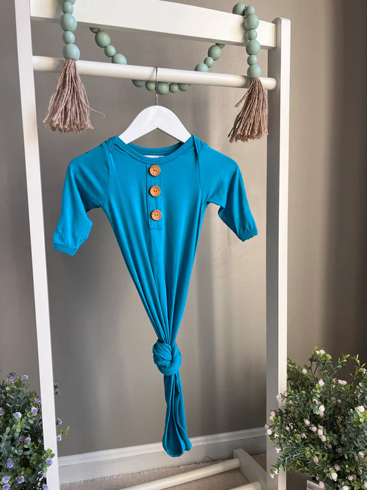 Bamboo Knotted Gown | Brazilian Teal