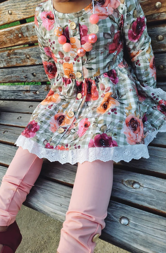 Long Sleeve Lace Set | Fall Rose