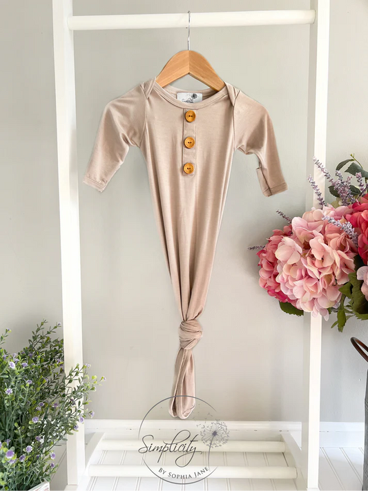 Bamboo Knotted Gown | Linen