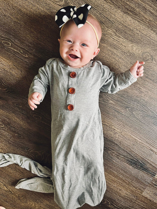 Bamboo Knotted Gown | Pebble