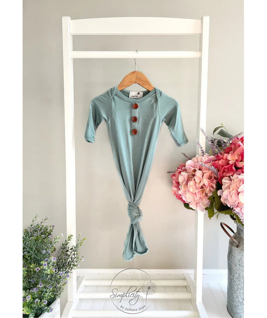 Bamboo Knotted Gown | Eucalyptus
